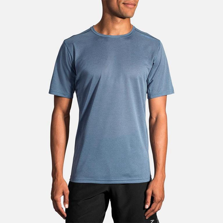 Brooks Ghost Men's Short Sleeve Running Shirt - Blue (84726-QCRI)